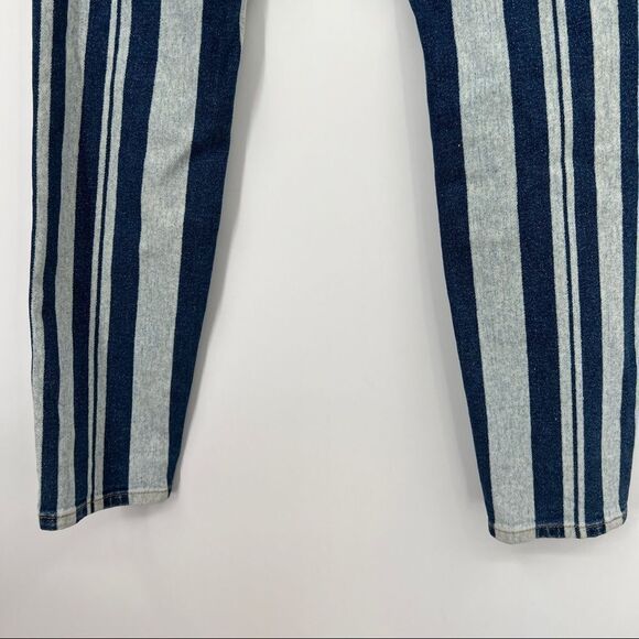 [Blank NYC] The Bond Mid-Rise Striped Colorblock Skinny Leg Denim Jeans - Picture 11 of 15